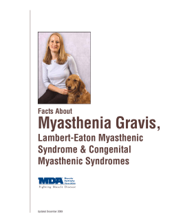 Myasthenia Gravis, Lambert-Eaton Myasthenic Syndrome