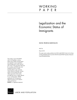 Legalization and the Economic Status of Immigrants