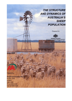 Structure and dynamics of Australia`s sheep population