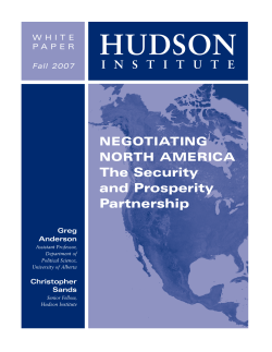 Negotiating North America: The Security and