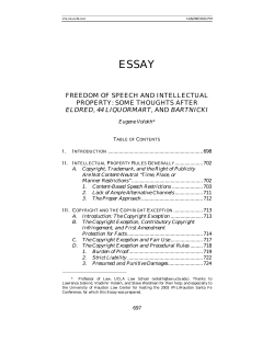 freedom of speech and intellectual property