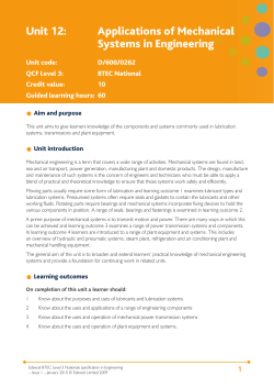 Unit 12: Applications of Mechanical Systems in Engineering