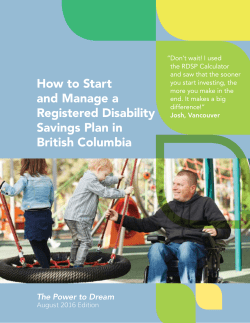 How to Start and Manage a Registered Disability Savings Plan in