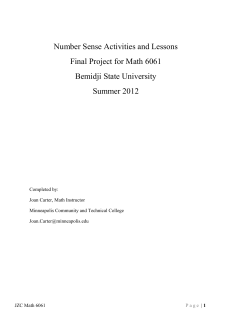 Joan Carter`s Project - Bemidji State University