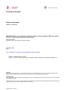 Patellar tendinopathy (jumper`s knee)