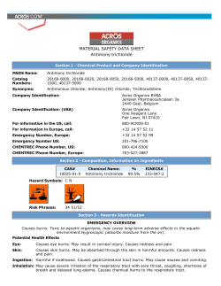 MATERIAL SAFETY DATA SHEET Antimony trichloride