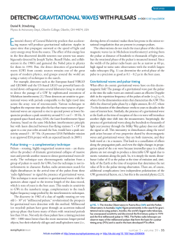 Detecting gravitational waves with pulsars