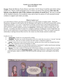 Prompt: Study the Balcony Scene (Romeo and Juliet: Act II, Scene 2