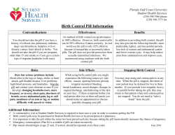 Birth Control Pill Information - Florida Gulf Coast University