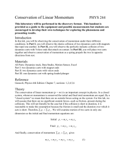 Conservation of Momentum