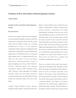 Fantasies of War and Nation in Recent Japanese