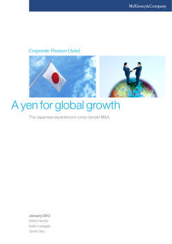 A yen for global growth: The Japanese experience in