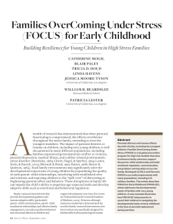 Families OverComing Under Stress (FOCUS) for Early Childhood