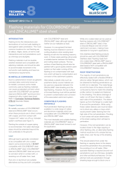 Flashing materials for COLORBOND&reg; steel and