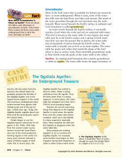 The Ogallala Aquifer: An Underground Treasure Geofact