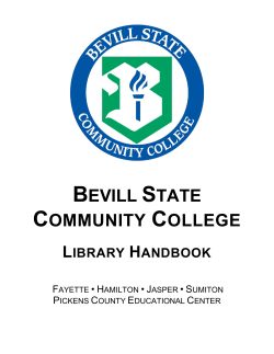 TABLE OF CONTENTS - Bevill State Community College