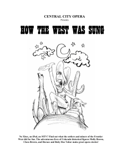 HOW THE WEST WAS SUNG