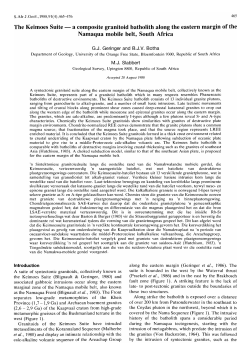 The Keimoes Suite - a composite granitoid batholith along the
