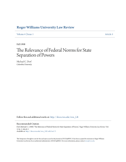 The Relevance of Federal Norms for State