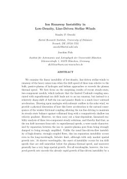 Ion Runaway Instability in Low-Density, Line-Driven Stellar