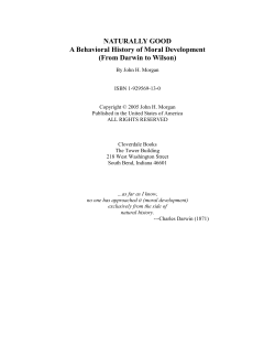 NATURALLY GOOD A Behavioral History of Moral Development