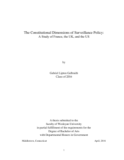 The Constitutional Dimensions of Surveillance Policy