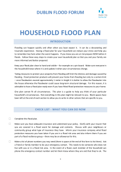 household flood plan - Dublin City Council