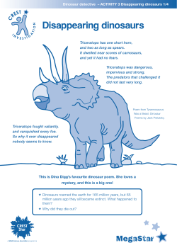 Disappearing dinosaurs