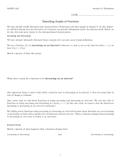 Describing Graphs of Functions - Math-UMN