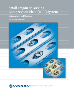 Small Fragment Locking Compression Plate (LCP ) System