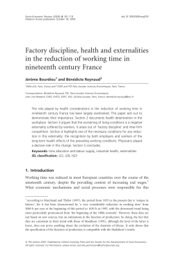 Factory discipline, health and externalities in the reduction of