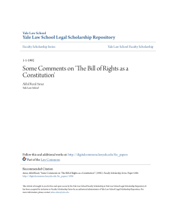 Some Comments on `The Bill of Rights as a Constitution`