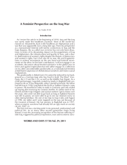 A Feminist Perspective on the Iraq War