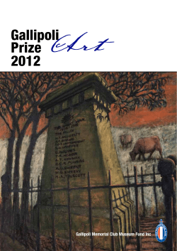Catalogue 2012 Art Prize - Gallipoli Memorial Club
