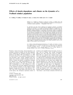 Effects of density-dependence and climate on the