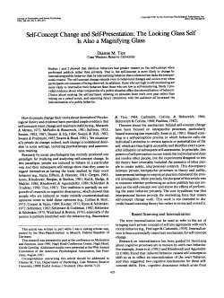 Self-Concept Change and Self-Presentation: The Looking