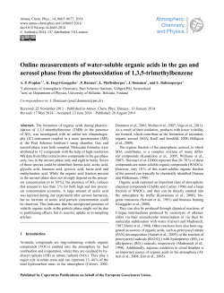 Online measurements of water-soluble organic acids in the gas and