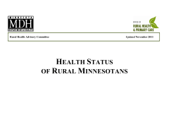 Health Status of Rural Minnesotans
