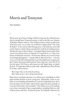 Morris and Tennyson - William Morris Society