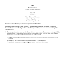 1999 AP Biology Questions
