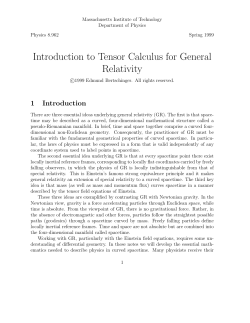Introduction to Tensor Calculus for General Relativity