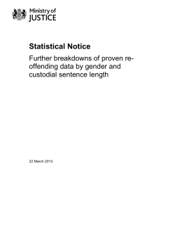 Further breakdowns of proven re-offending data by
