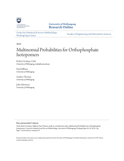 Multinomial Probabilities for Orthophosphate