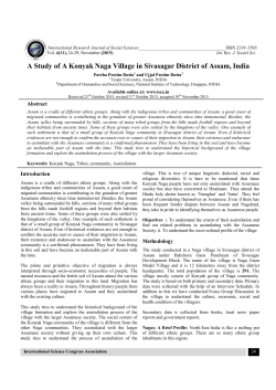 A Study of A Konyak Naga Village in Sivasagar District of Assam, India