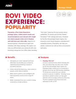 Rovi video expeRience:
