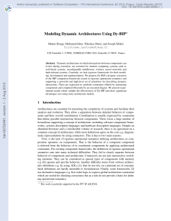 Modeling Dynamic architectures using Dy-BIP