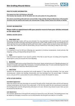 Skin Grafting Wound Advice