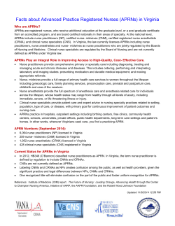 APRN Fact Sheet - Virginia Nurses Association