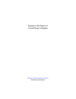 Register to the Papers of Orvoell Roger Gallagher