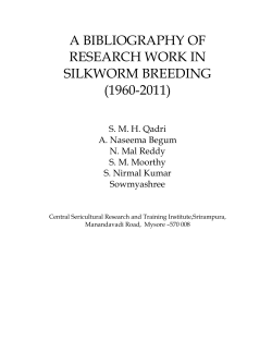 A bibliography of research work in silkworm breeding (1960